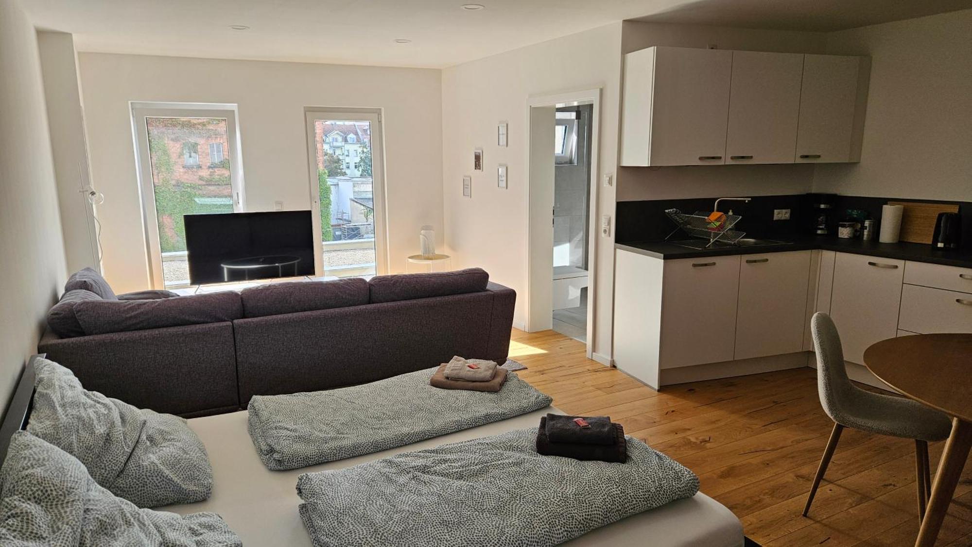 Apartment Ku28 Two Bamberg - Ruhig In Zentraler Lage Mit Parkplatz Bagian luar foto